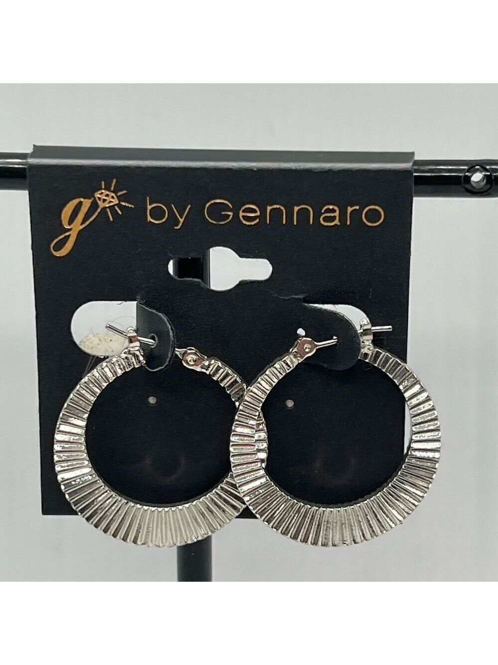 G by Gennaro Silver Textured Hoop Earrings $16ea / 3 for $25